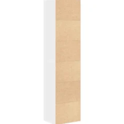 vidaXL - Boekenkast met deur en 4 open vakken - Wit - Hout - 31x24x127 cm