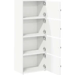 vidaXL - Boekenkast met 4 deuren voor woonkamers - Wit - Hout - 40x24x102 cm