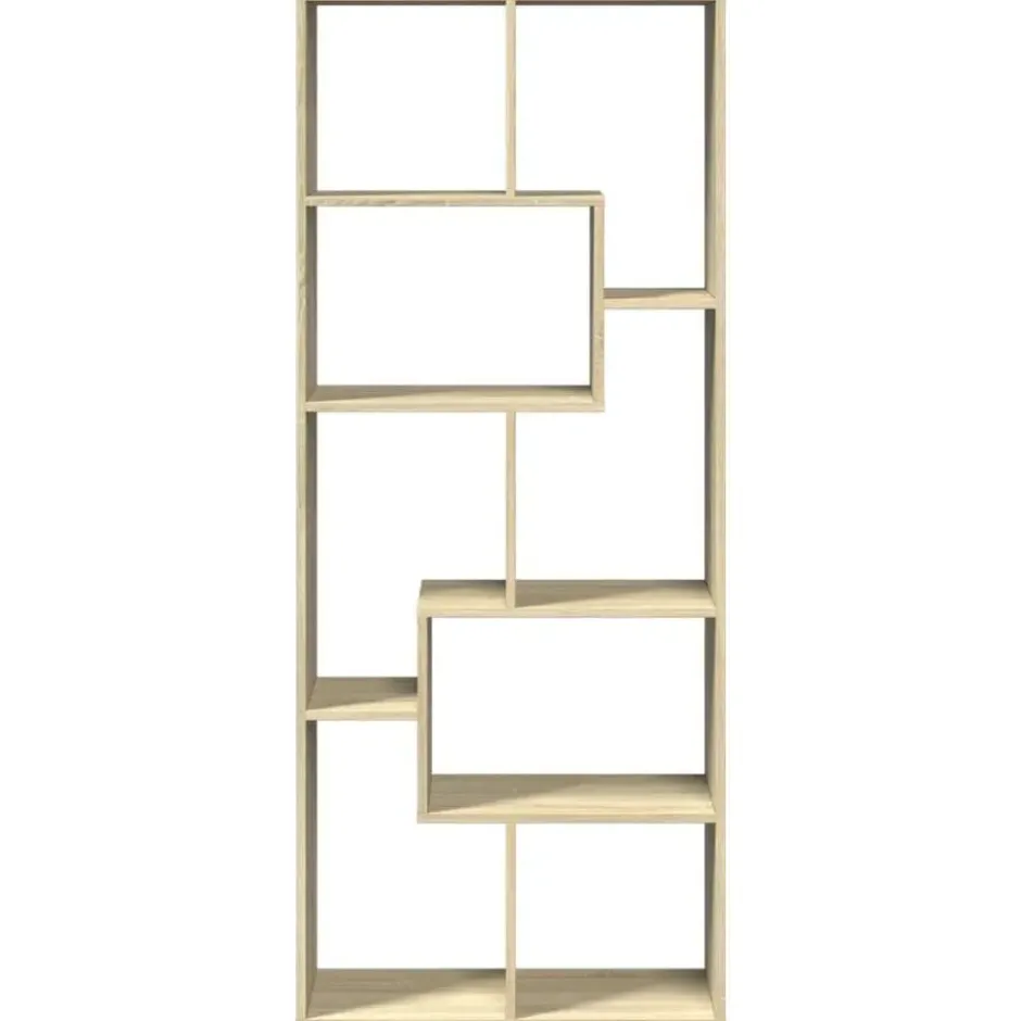 vidaXL - Boekenkast met onregelmatige vakken - Sonoma eiken - 67x25x161.5 cm