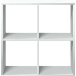 vidaXL - Boekenkast met 4 open vakken voor woonkamers - Wit -69.5x29x69.5 cm