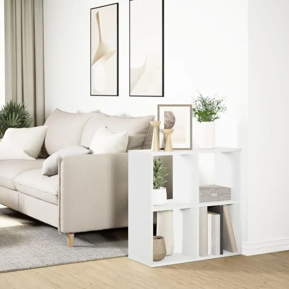 vidaXL - Boekenkast met 4 open vakken voor woonkamers - Wit -69.5x29x69.5 cm