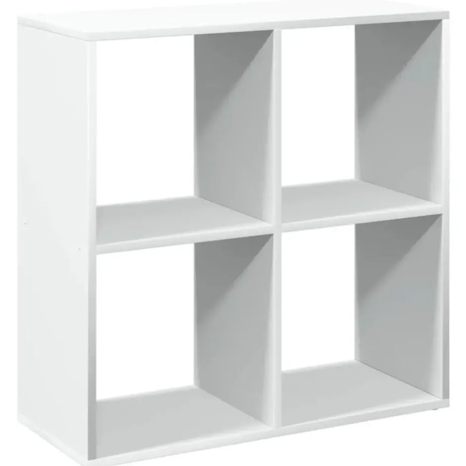 vidaXL - Boekenkast met 4 open vakken voor woonkamers - Wit -69.5x29x69.5 cm