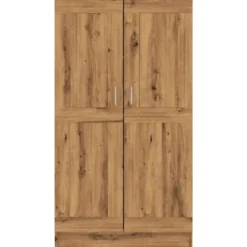 vidaXL - Boekenkast met schappen en 2 deuren - Artisan eiken - 82.5x30.5x150 cm