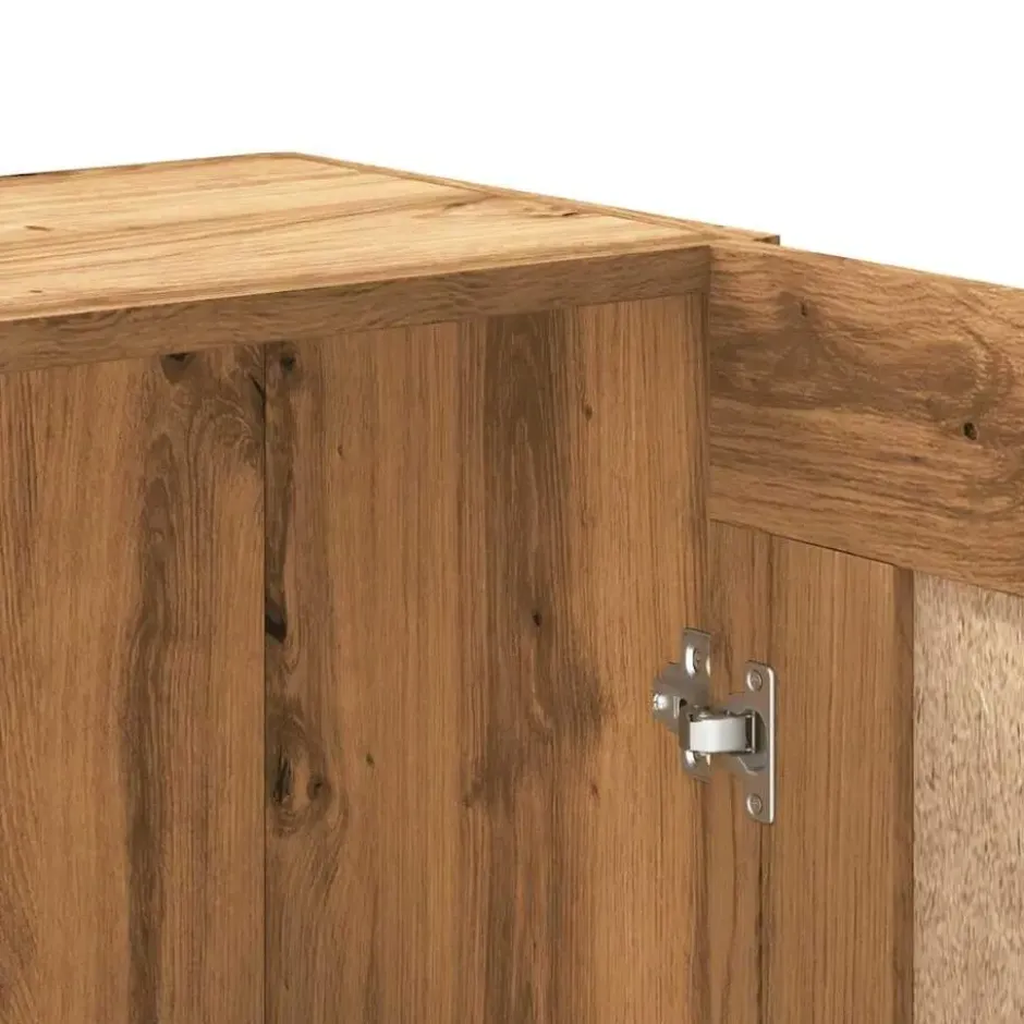 vidaXL - Boekenkast met schappen en 2 deuren - Artisan eiken - 82.5x30.5x150 cm