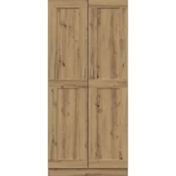 vidaXL - Boekenkast met schappen en 2 deuren - Artisan eiken - 82.5x30.5x185 cm