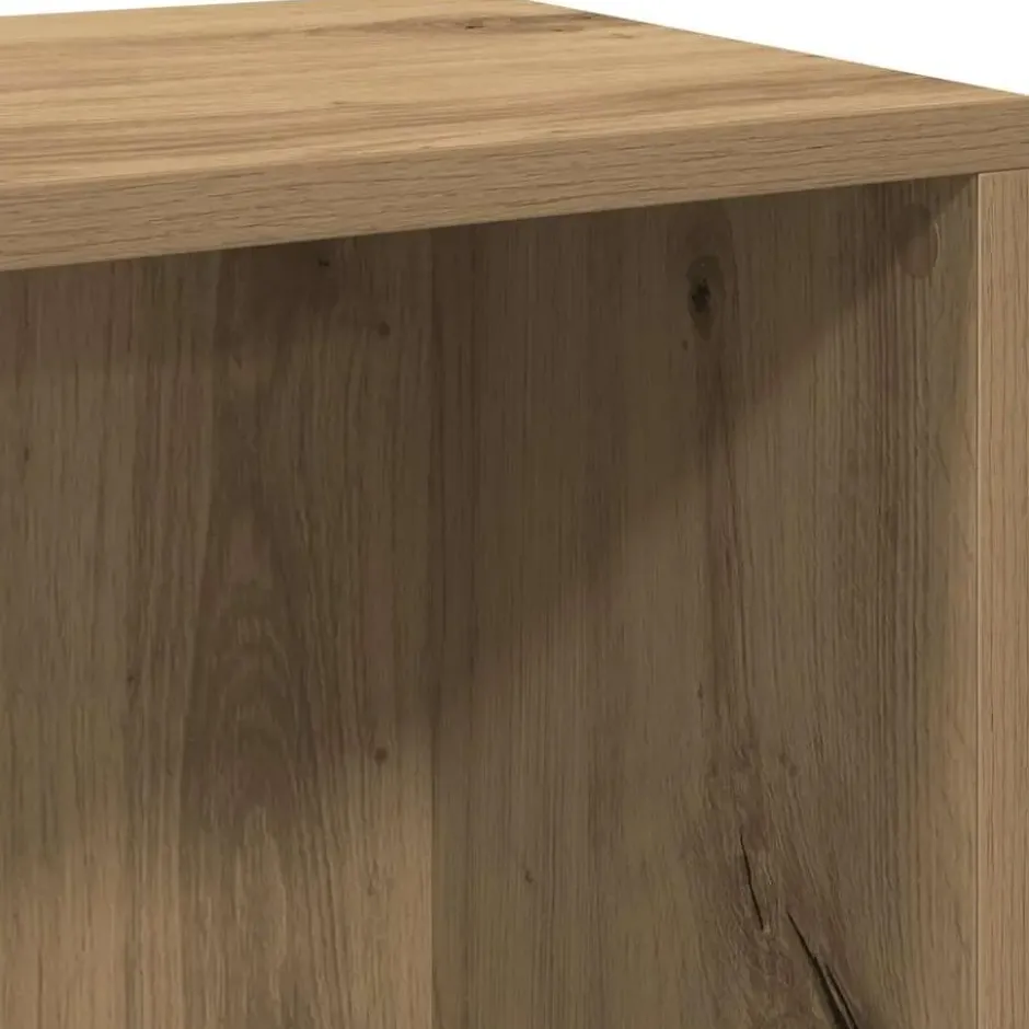 vidaXL - Boekenkast met 5 vakken - Artisanaal eiken - Bewerkt hout - 50x25x80 cm