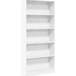 vidaXL - Boekenkast met 5 vakken - Wit - Bewerkt hout - 80x24x176 cm