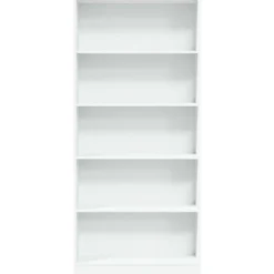 vidaXL - Boekenkast met 5 vakken - Wit - Bewerkt hout - 80x24x176 cm