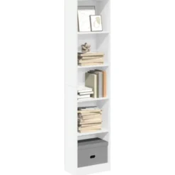 vidaXL - Boekenkast met 5 vakken - Wit - Bewerkt hout - 40x24x176 cm