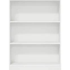 vidaXL - Boekenkast met 3 vakken - Wit - Bewerkt hout - 80x24x109 cm