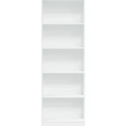 vidaXL - Boekenkast met 5 vakken voor kantoor - Wit - Hout - 60x24x176 cm