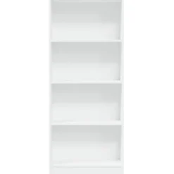 vidaXL - Boekenkast met 4 vakken voor kantoor - Wit - Hout - 60x24x143 cm