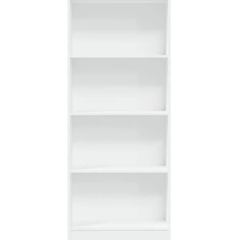 vidaXL - Boekenkast met 4 vakken voor kantoor - Wit - Hout - 60x24x143 cm