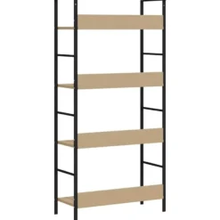 VIDAXL Boekenkast 4 schappen 60x27,6x124,5 cm spaanplaat eikenkleurig