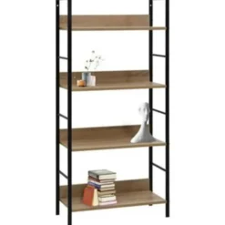 VIDAXL Boekenkast 4 schappen 60x27,6x124,5 cm spaanplaat eikenkleurig
