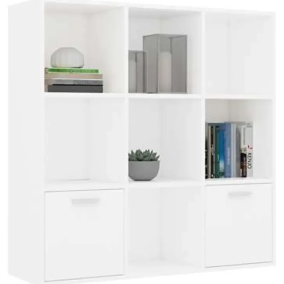 vidaXL - Boekenkast - Wit - Bewerkt hout