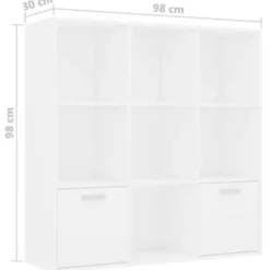 vidaXL - Boekenkast - Wit - Bewerkt hout