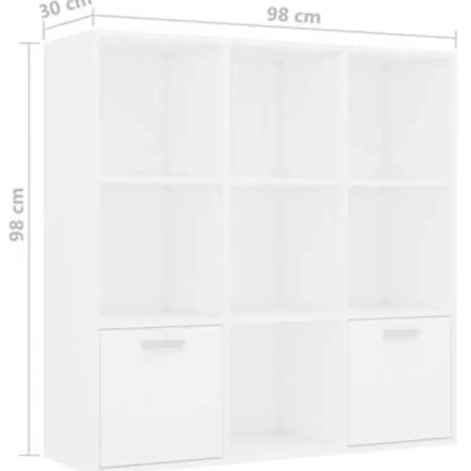 vidaXL - Boekenkast - Wit - Bewerkt hout