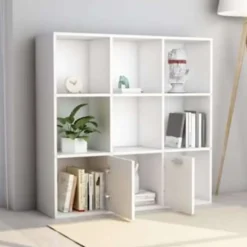 vidaXL - Boekenkast - Wit - Bewerkt hout