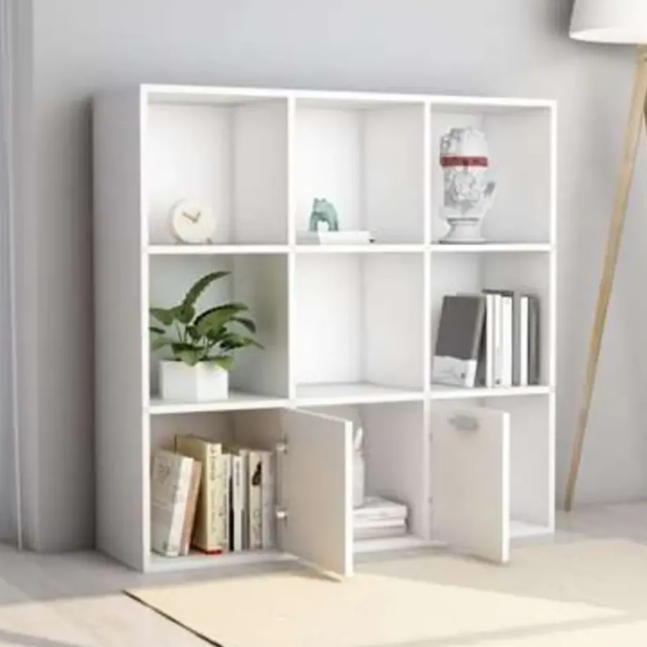 vidaXL - Boekenkast - Wit - Bewerkt hout