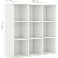 vidaXL - Boekenkast - Wit - Bewerkt hout