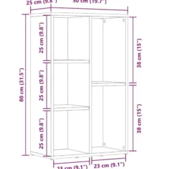 vidaXL - Boekenkast - Wit - Bewerkt hout