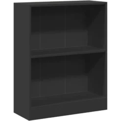 vidaXL - Boekenkast - Zwart - Bewerkt hout