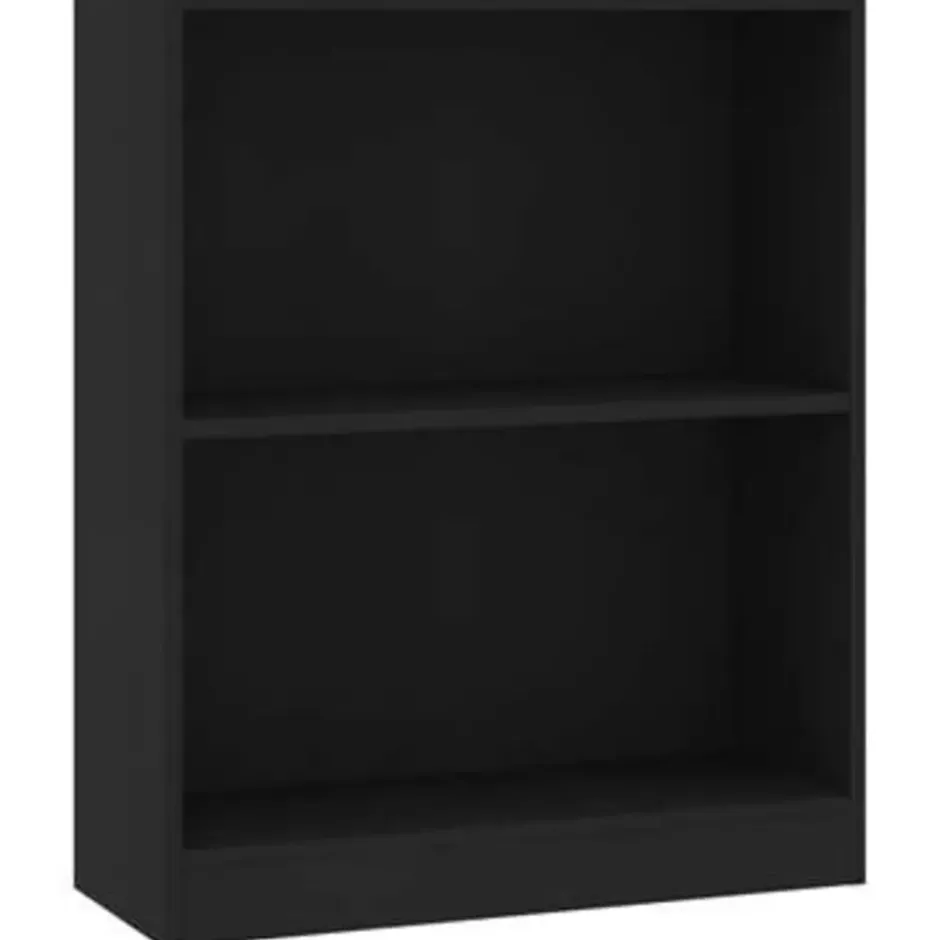 vidaXL - Boekenkast - Zwart - Bewerkt hout