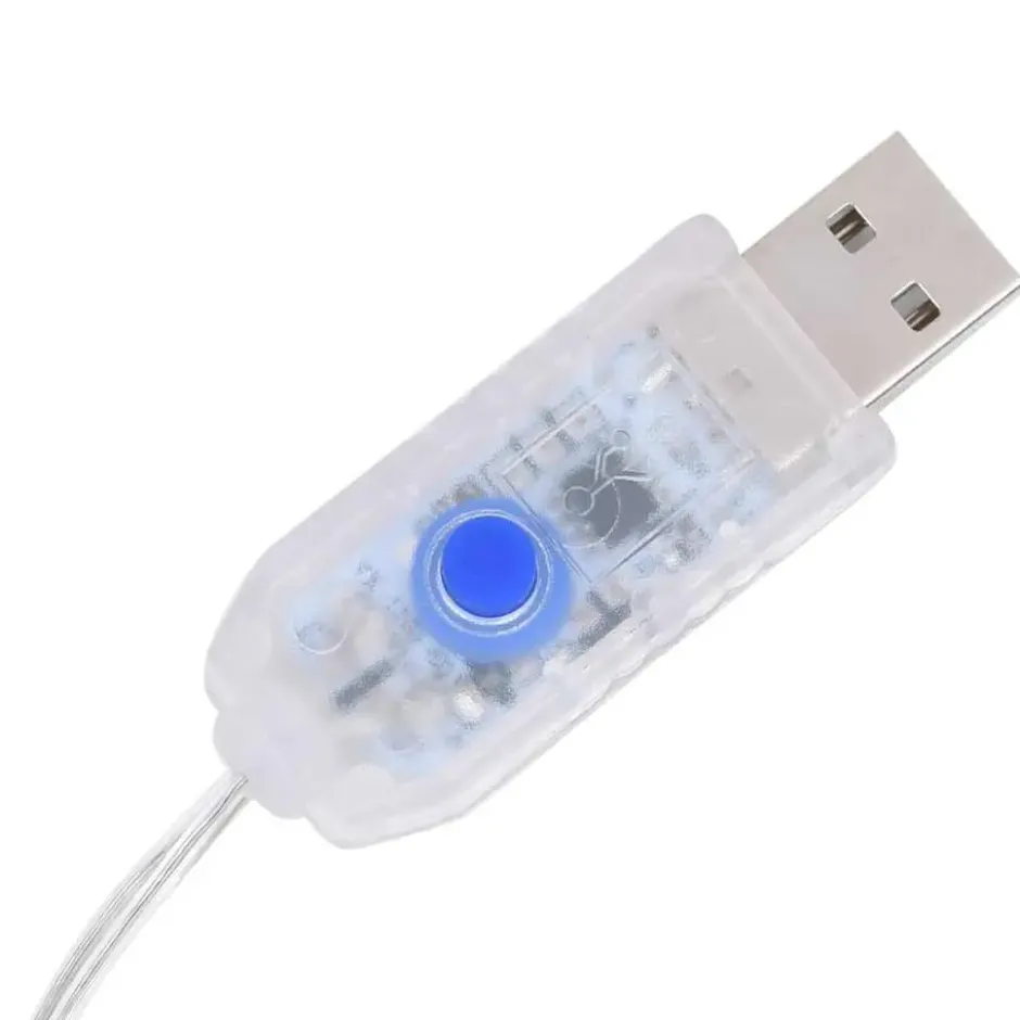 vidaXL - Boomverlichting - Wit - PVC - 500 cm