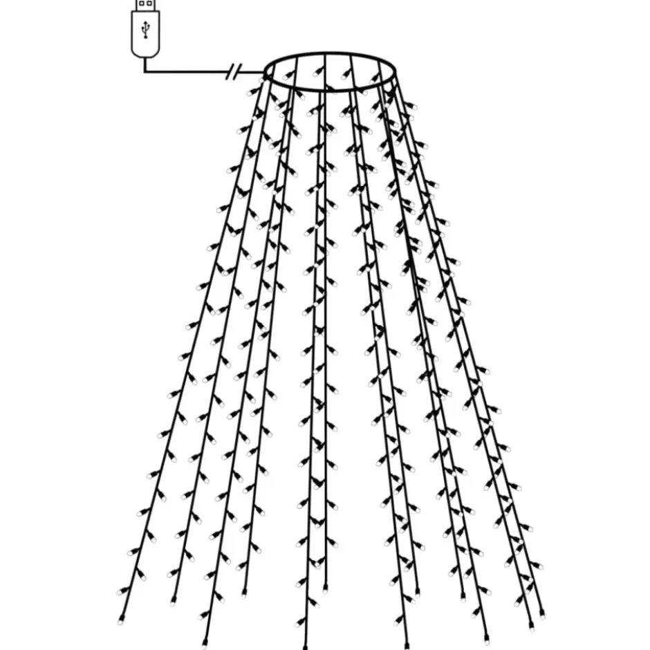 vidaXL - Boomverlichting - Wit - PVC - 150 cm