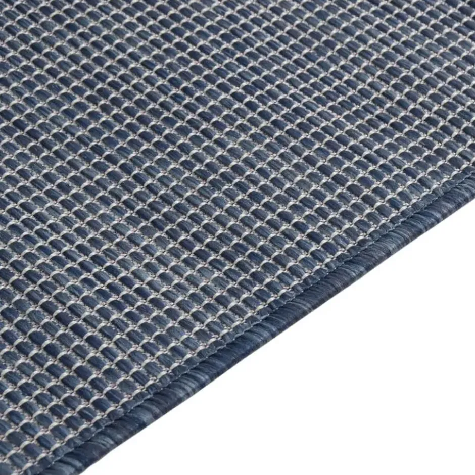 vidaXL - Buitenkleed - Blauw - Kunststof - 140 x 200 cm