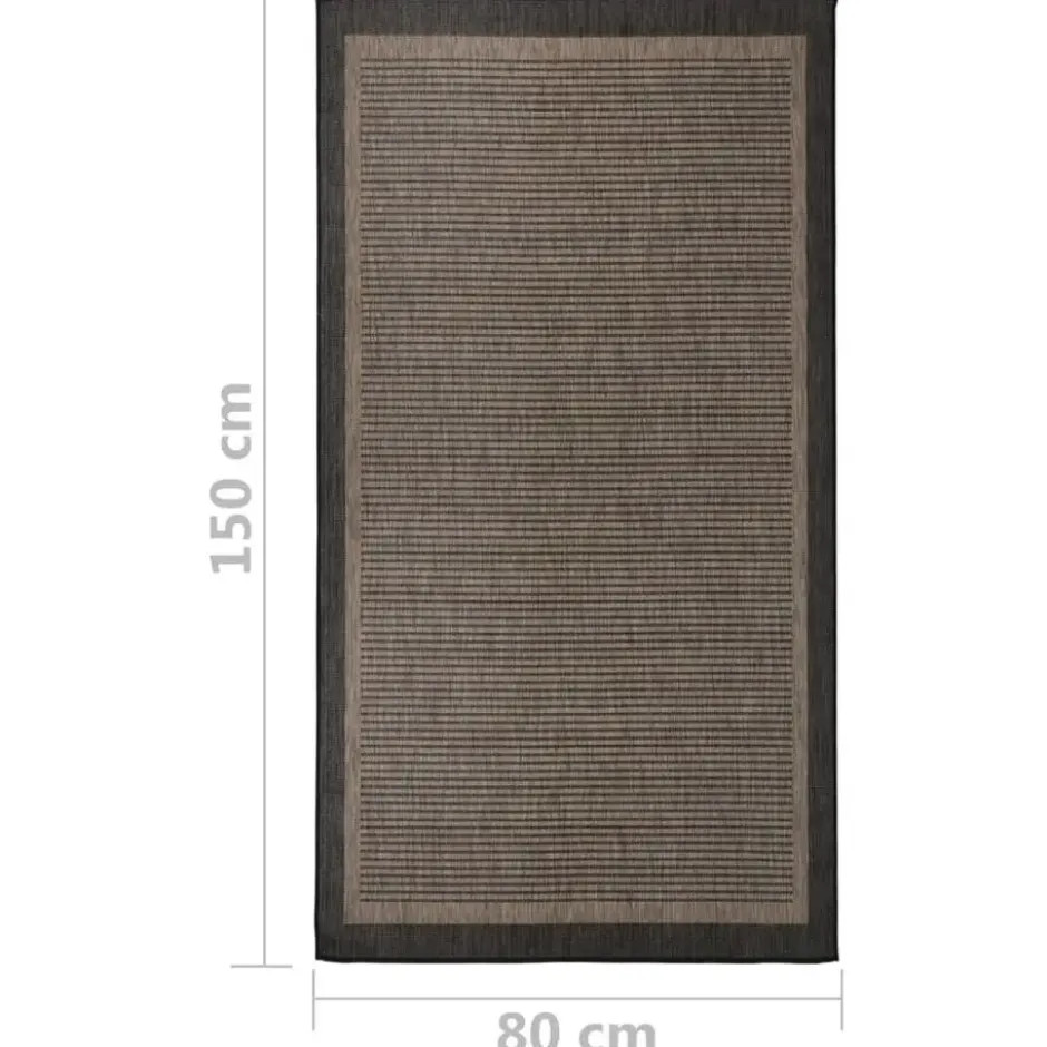 vidaXL - Buitenkleed - Bruin - Kunststof - 80 x 150 cm