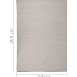 vidaXL - Buitenkleed - Grijs - Kunststof