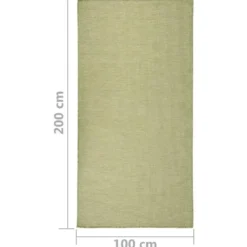 vidaXL - Buitenkleed - Groen - Kunststof - 100 x 200 cm
