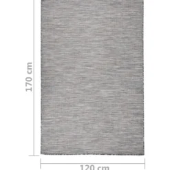 vidaXL - Buitenkleed - Zwart - Kunststof - 120 x 170 cm