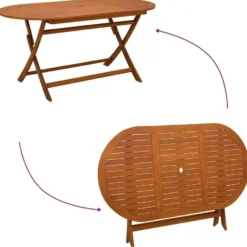 vidaXL - Buiten Tafel - Bruin - Hout - 160 x 85 x 75 cm