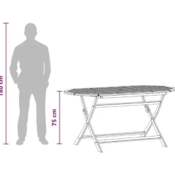 vidaXL - Buiten Tafel - Bruin - Hout - 160 x 85 x 75 cm