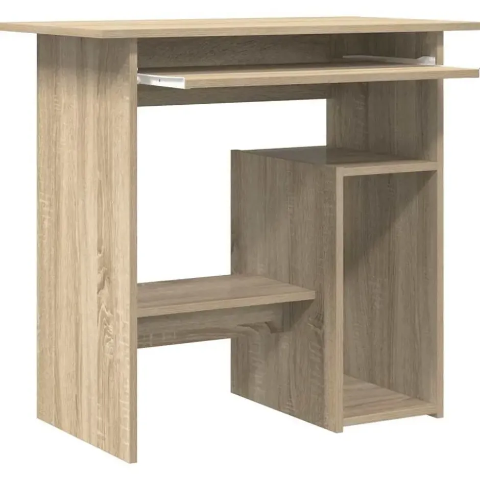 vidaXL - Bureau - Bruin - Bewerkt hout