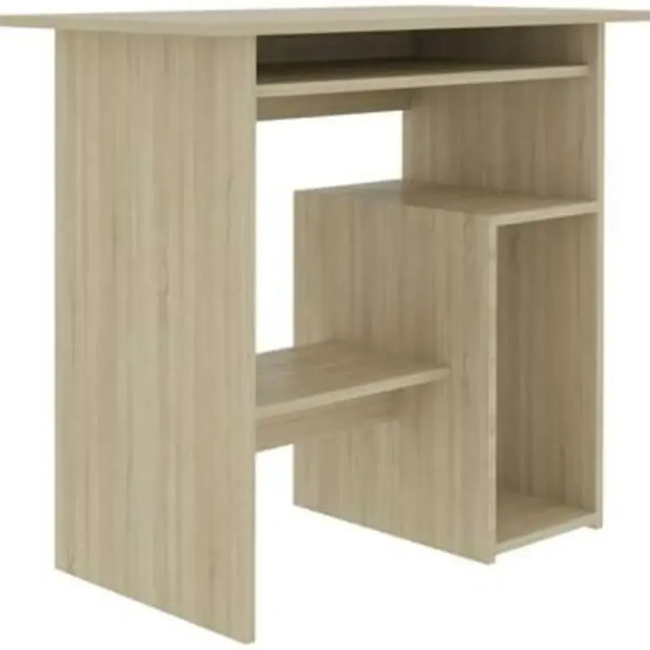 vidaXL - Bureau - Bruin - Bewerkt hout
