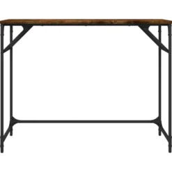 vidaXL - Bureau - Bruin - Bewerkt hout