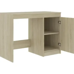 vidaXL - Bureau - Bruin - Bewerkt hout