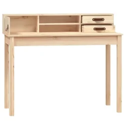 vidaXL - Bureau - Bruin - Grenenhout