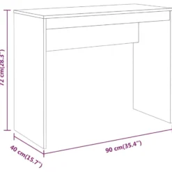 vidaXL - Bureau - Grijs - Bewerkt hout