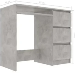 vidaXL - Bureau - Grijs - Bewerkt hout