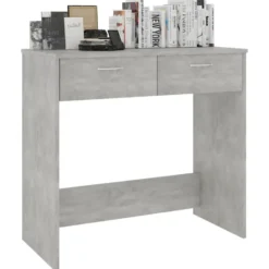 vidaXL - Bureau - Grijs - Bewerkt hout