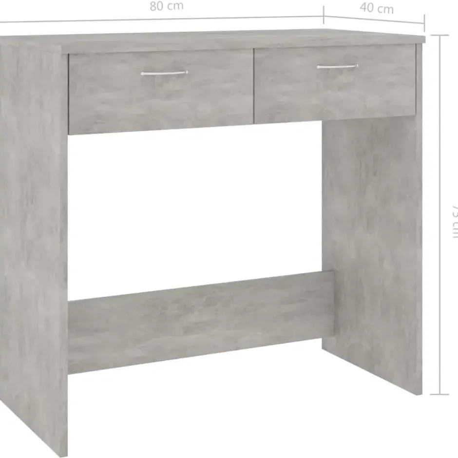 vidaXL - Bureau - Grijs - Bewerkt hout