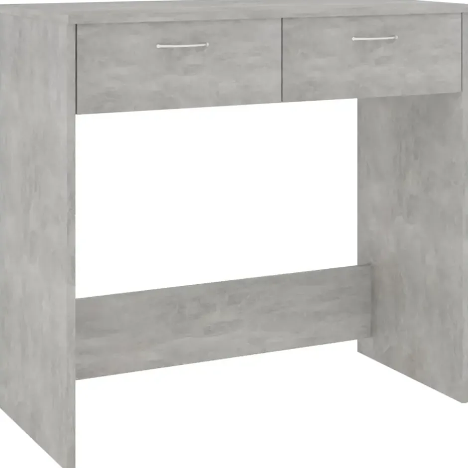 vidaXL - Bureau - Grijs - Bewerkt hout