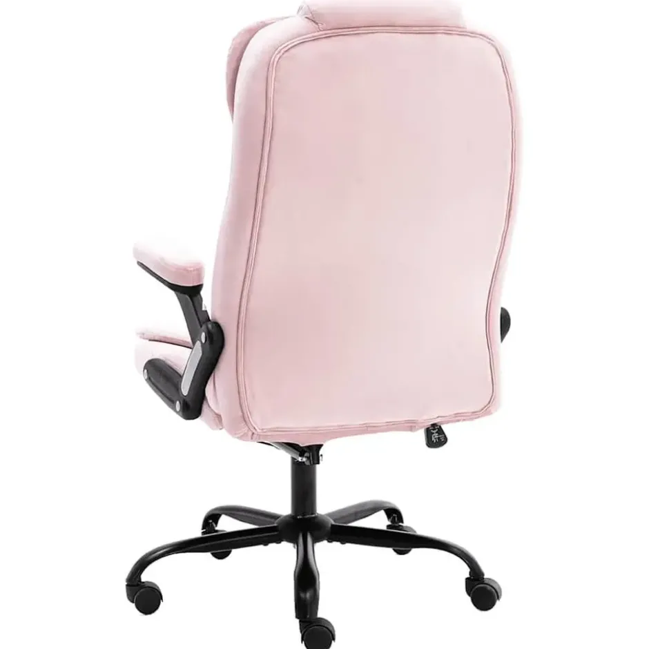 vidaXL - Bureaustoel - Roze - Fluweel