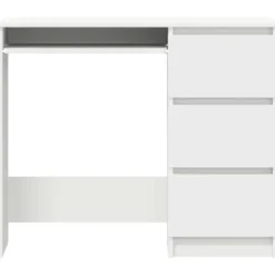 vidaXL - Bureau - Wit - Bewerkt hout