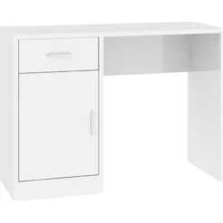 vidaXL - Bureau - Wit - Bewerkt hout